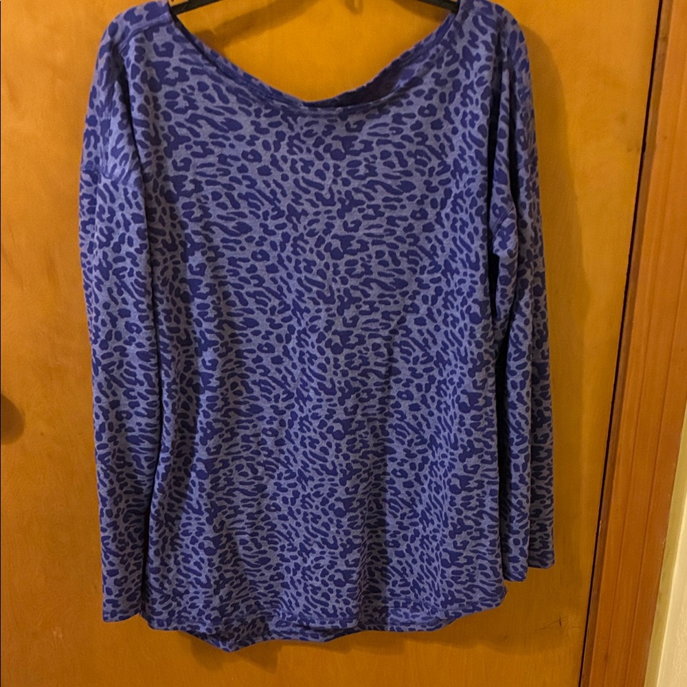 Joe Fresh Purple Leopard Print Women's Blouse